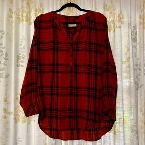 Universal Thread Long Sleeved Plaid Tunic